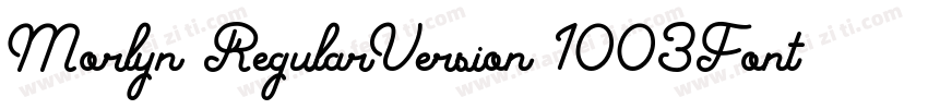Morlyn RegularVersion 1003Fontsel字体转换
